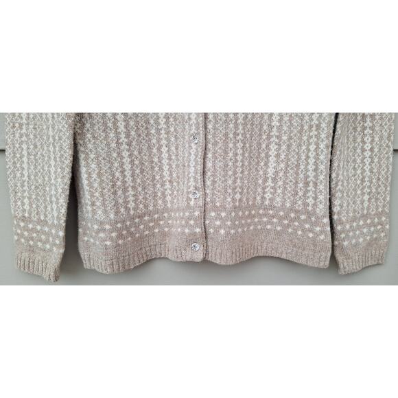 Womens cozy fair isle button down sweater - Picture 7 of 10